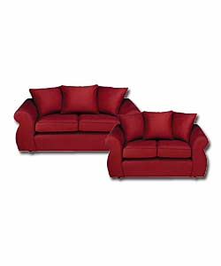 Juliette Wine 3 Seater Sofa and 2 Seater Sofa