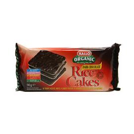 Unbranded Kallo Organic Thin Slice Rice Cake Dark Choc - 90g