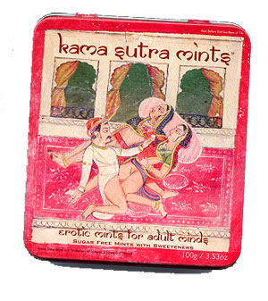 100 grams of naughty refreshing kama sutra mints to suck on. Erotic mints for adult minds our kama s