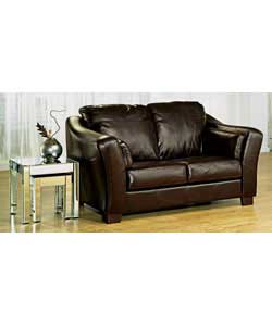 Unbranded Kavala Regular Leather Sofa - Chestnut
