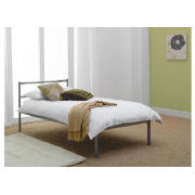 Unbranded Kenny Metal Single Bed, Silver with Comfyrest