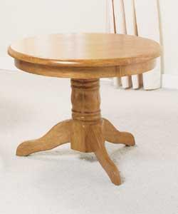 Solid wood table top, natural stain effect.Size (L)60, (D)60,(H)46cm.Packed flat for home assembly