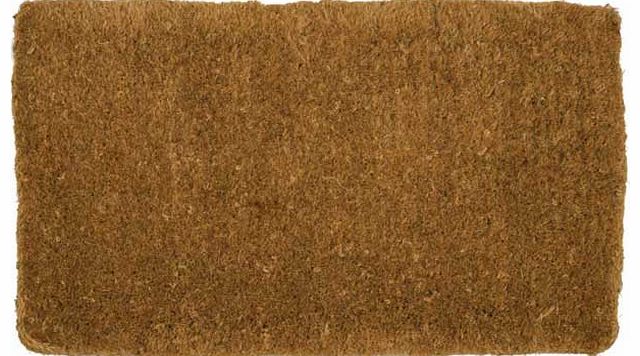 100% natural coir fibre doormat with low profile. made in a traditional way in India. suitable for indoor use or outdoors in a sheltered location Hand made. 100% coir. Do not wash. Size L60. W35cm. (Barcode EAN=5012679057105)