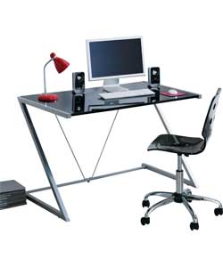 Unbranded Kestrel High Gloss Black Desk