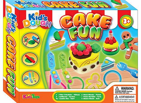 Scrummy cakes are yours to make with the Kidandrsquo;s Dough Cake Fun Set! You get all the tools and dough you need to create pretend sweet treats, bursting with colour. Roll out the colourful dough and use the shapes for hours of fun. Make banana ca