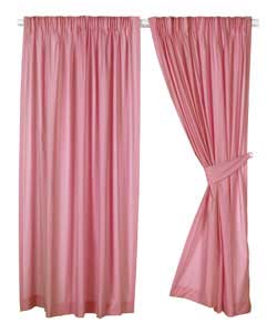 Pencil pleat curtains complete with tie-backs.50% cotton, 50% polyester.Width 168cm/66in.Drop