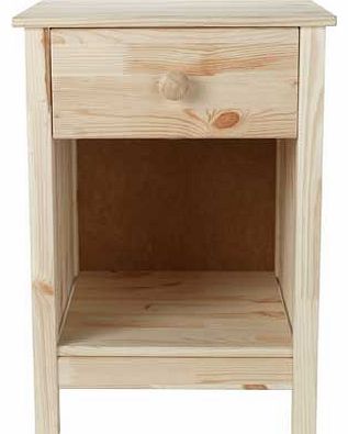 Part of the charming Scandinavia range. this kids bedside chest is constructed with untreated solid pine you can stain. paint or varnish to create your own look. It has a single handy drawer above a large storage cavity. Part of the Scandinavia colle