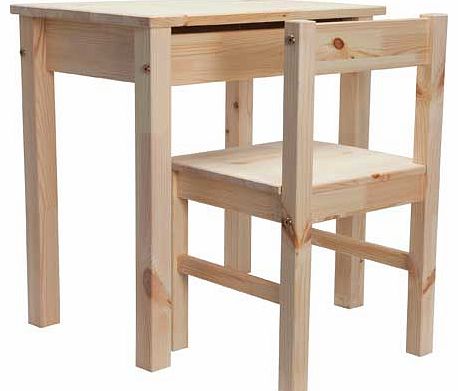 Unbranded Kids Scandinavia Desk and Chair - Pine
