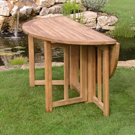 Oval gateleg table from Kingdom Teak available at Rawgarden.