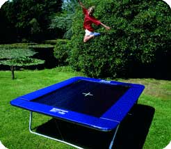 A fantastic family premium trampoline. 74 x 8.5`` galvanised steel springs. Black UV stabilised