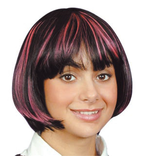 Unbranded Kirsty wig, black/pink