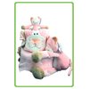 This gorgeous Nappy Cake is beautifully presented on a white cake board, wrapped in cellophane and d