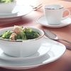 Quality dinner settings for a party of 8. Set of 40 pieces of white porcelain with classic silver me