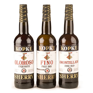 Unbranded Kopke Fino Amontillado and Oloroso Sherry 3 Pack