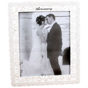 Unbranded Lace Effect Anniversary Photo Frame