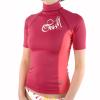 This is the Skins turtle neck short sleeve rash vest from O`neill featuring seamless Ultra-flex side