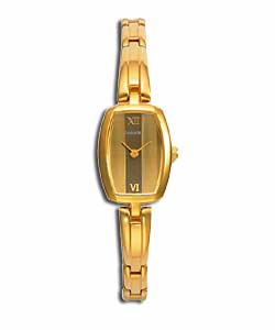 Ladies Quartz Analogue Gold Plated Bracelet Watch