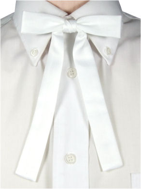 Unbranded Ladies White Kentucky Bow Tie