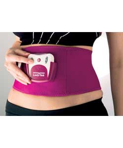 Portable belt and unit to exercise the breast, bottom and abs. Interchangeable unit for belt and