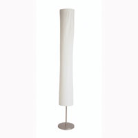 Brushed chrome & silver painted finish floor lamp,