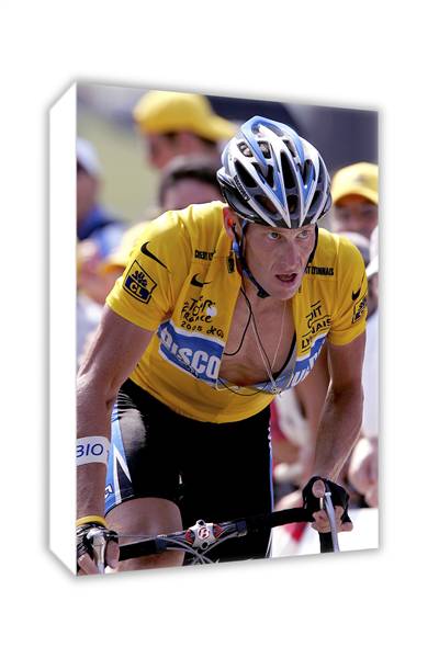 Unbranded Lance Armstrong during the climb to St-Lary-Soulan and#8211; Canvas collection