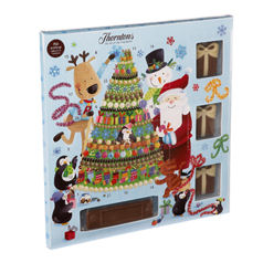 An adorable calendar design filled with delicious milk chocolates to help you count down to Christma