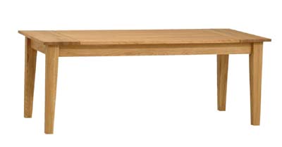 SOLID OAK TAPERED DINING TABLE 6FT 8IN x 3FT FROM THE CONNOISSEUR RANGE