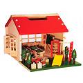 Large School House Wooden Toy