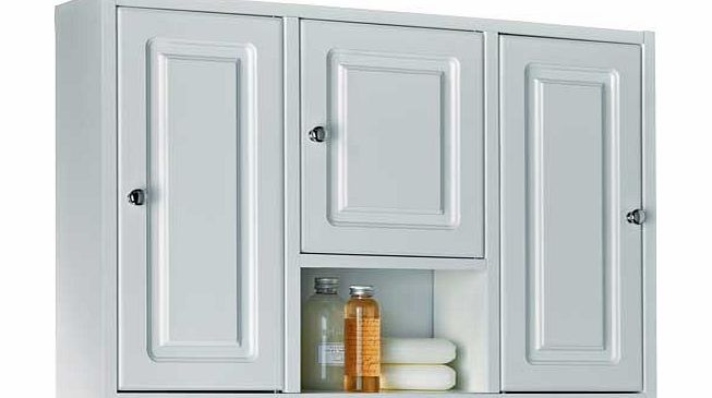 Unbranded Large Wooden 3 Door Bathroom Cabinet - White