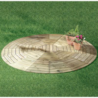 2.4m Decking Circle Kit- Ideal for creating an attractive patio area in the garden, Easy to build: