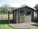 Unbranded Lars Log Cabin: 3m x 2.6m - With Red Shingles