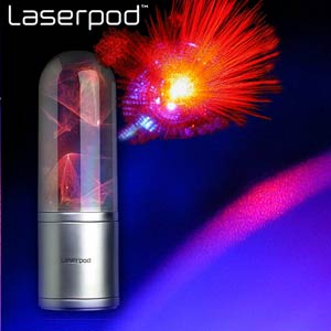 GALAXY LASERPOD, a unique, must have gift, features red, blue & amber LED`s.  Galaxy offers a warm