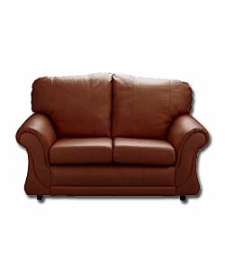 Latonia Chocolate Leather Regular Sofa
