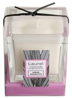 Indulge in this fabulous scented candle in a stylish square glass  to fill your bathroom with soft