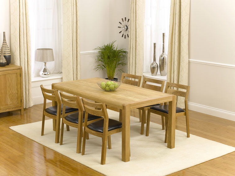 Unbranded Lauretto Oak Dining Table - 180cm and 6 Lauretto