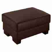 Unbranded Lawson Leather Footstool, Brown