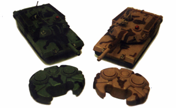 2 radio controlled tanks with real smoke