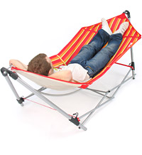Make like a pro layabout wherever you fancy with this ingenious portable hammock. A collapsible meta