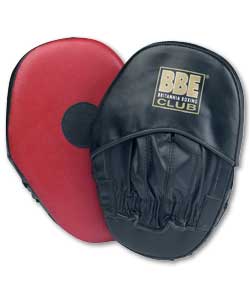 BBE lightweight leather hook and jab pads. Used for improving balance, agility, reflexes and