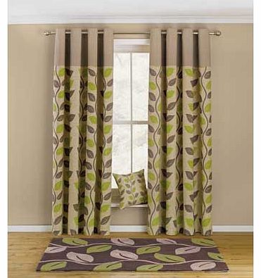 Finish off the look in your room with these stylish Leaves green curtains made from sumptuous cotton. a perfect addition to your home. Made from 100% cotton. Unlined. Depth of header tape: 5 inches. Size 117cm (46 inches) wide by 183cm (72 inches) dr