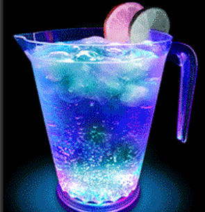 Can you see your party punch in this a LED see-through plastic jug capable of holding 1600 ml. Opera