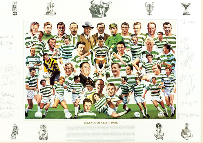 `Legends of Celtic Park` by Rob Highton - a limited edition of 1967 prints signed by Billy McNeil