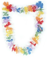 Leis are used to mark special occasions in Hawaii.    These Hula Rainbow leis are an inexpensive