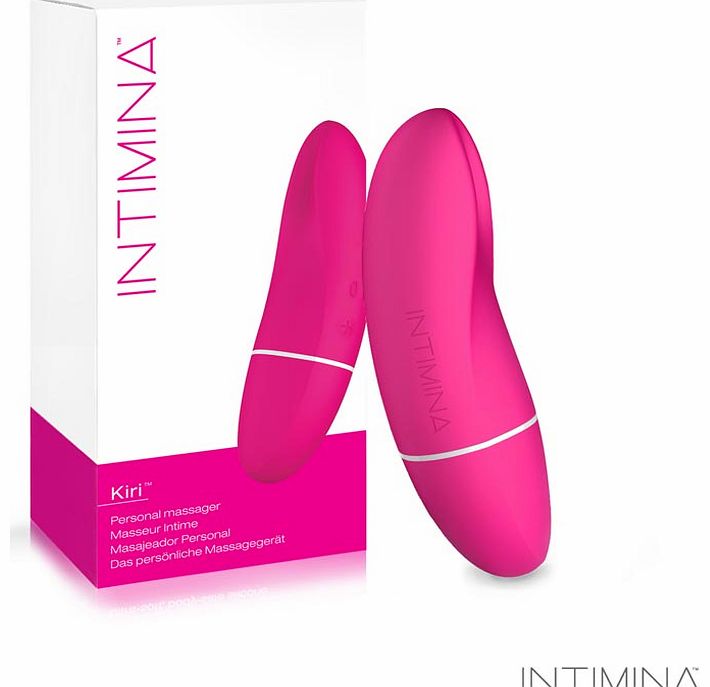 Intimina Kiri Personal Massager. A palm held personal massager for focused stimulation. Offers 6 whisper quiet rhythmic modes. Easy to operate and made from body-safe sillicone. Delivers external stimulation beneficial to your health and wellbeing.