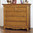 Les Saisons cherry 2 over 3 drawer chest furniture