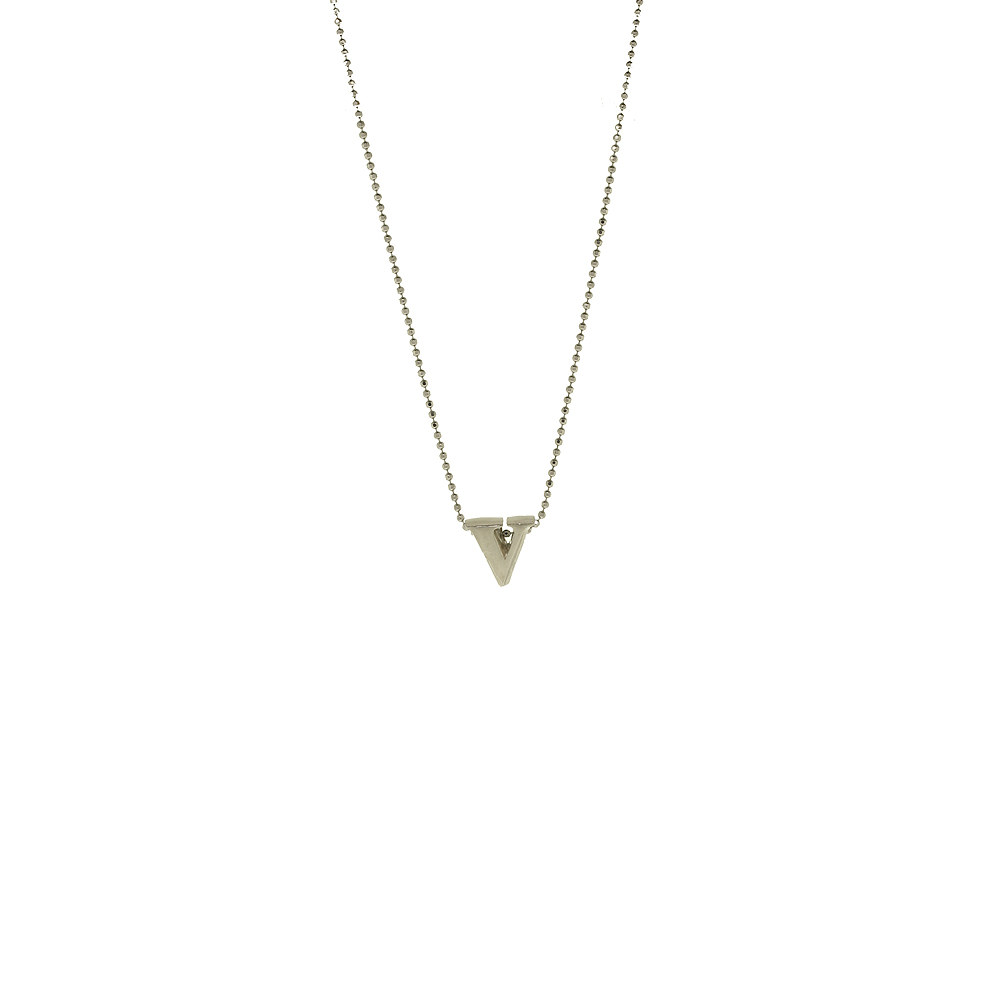 Unbranded Letter V Necklace - Silver