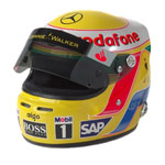 This Lewis Hamilton half scale replica helmet is a collectors quality model constructed from fibregl
