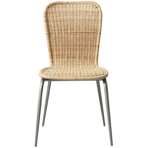 The fusion of natural wicker with modern steel bri