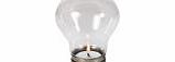 Unbranded Lightbulb Tea Light Holder - Clear B00J1284