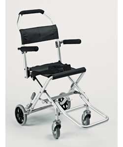 Lightweight aluminium chair which can be used for emergency or temporary transfers.Includes a foot r